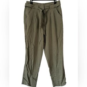 Max Jeans Tencel Vetiver Green Soft Pants with Removable Tie Belt